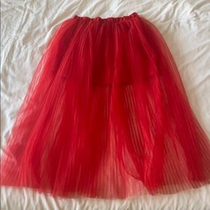 Red see through tool skirt